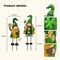St. Patrick’s Day Decorations – 18-Inch Outdoor Gnome Décor, 2-Piece Metal Gnome Figurines with Green Shamrock, Irish Leprechaun Décor for Home, Garden, Lawn, Patio & Party